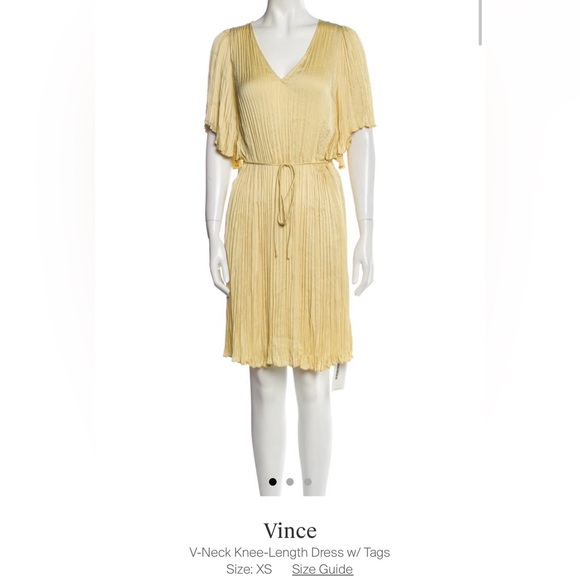 Vince  V-Neck Knee-Length Dress. XS First like a Small - Picture 1 of 5